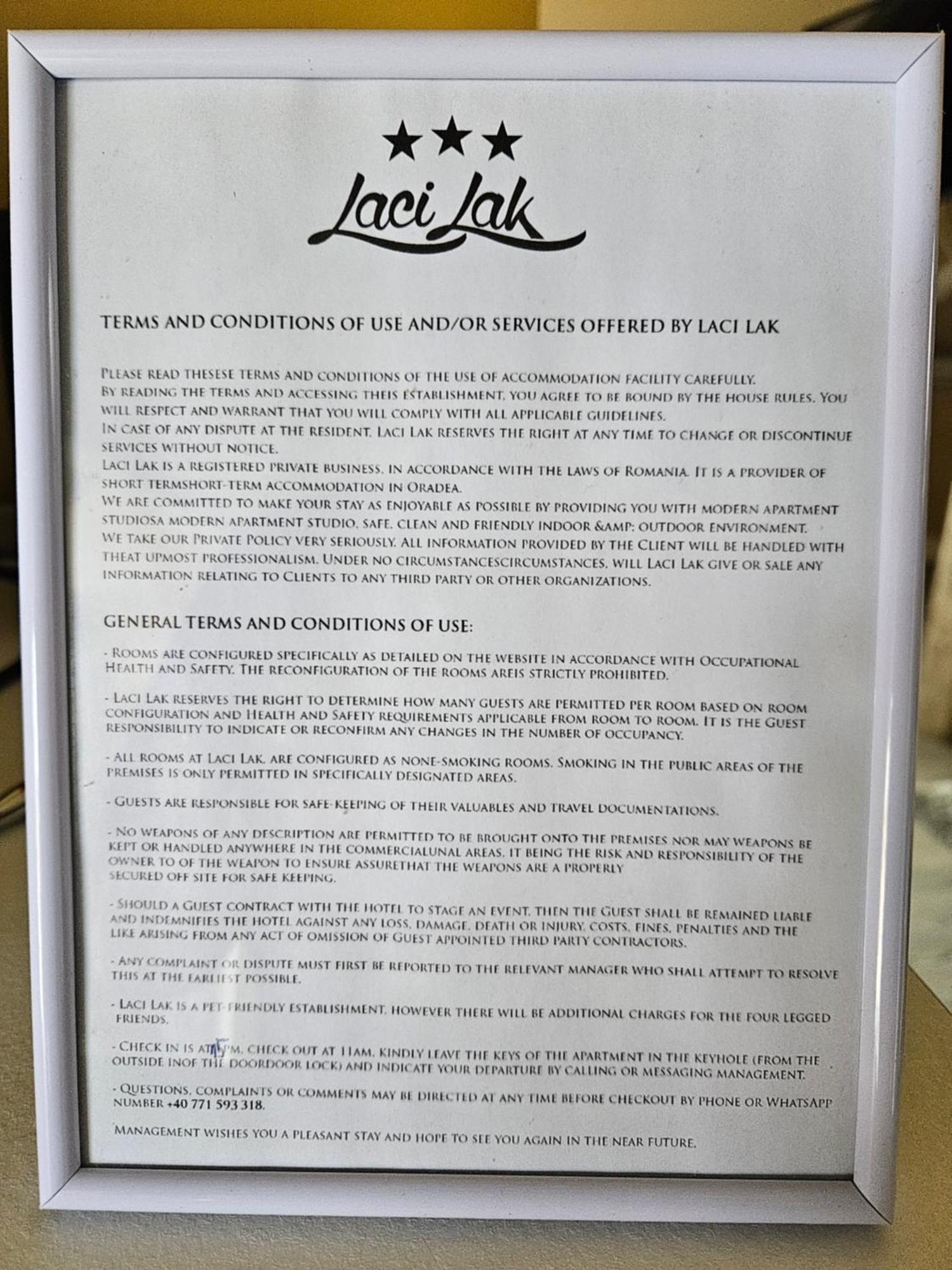 Laci Lak Modern Apartment Oradea Eksteriør billede